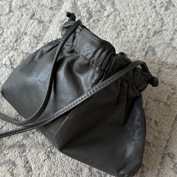 Gray Drawstring Crossbody Bag - Picture 7 of 7